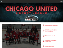 Tablet Screenshot of chicagounitedhockey.com